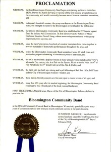 Mayor Mark Kruzan's Proclamation in 2012